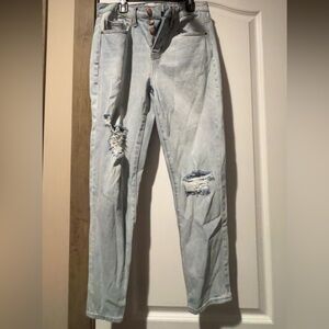 Light Blue Distressed Women's Jeans